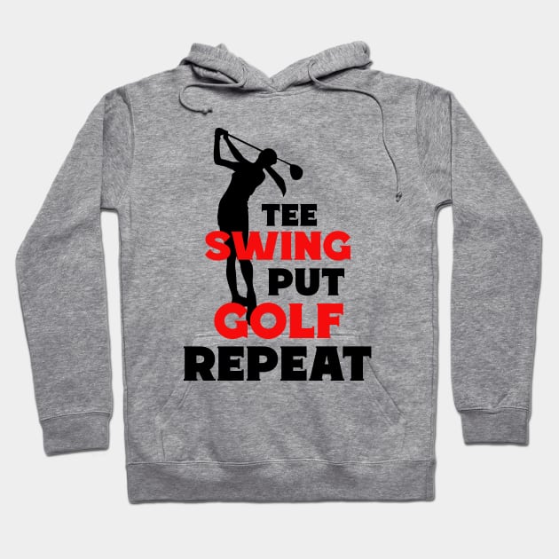 FUNNY Sports Golf Quote Red Black Hoodie by SartorisArt1